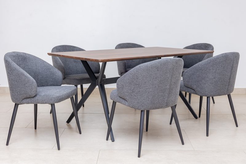 wayne dining table + 6 marisol chairs