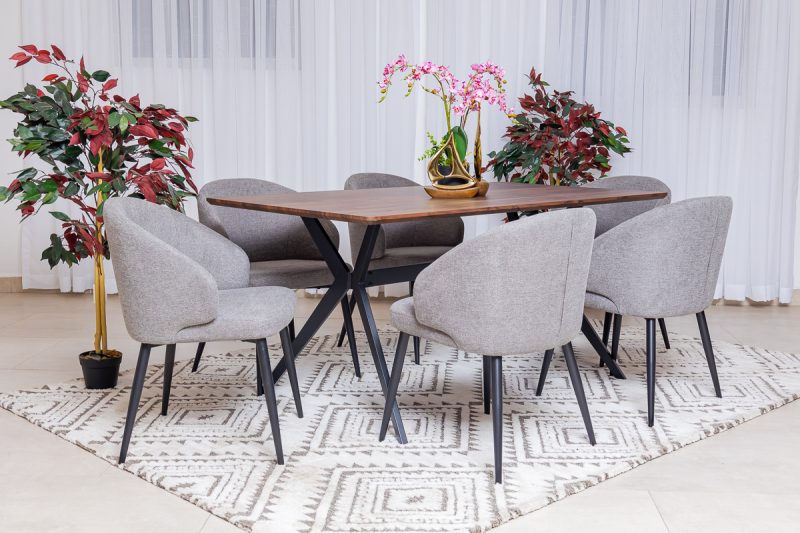 wayne dining table + 6 marisol chairs