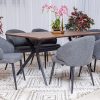 wayne dining table + 6 marisol chairs