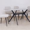 dana dinning table + 6 cardiff chairs