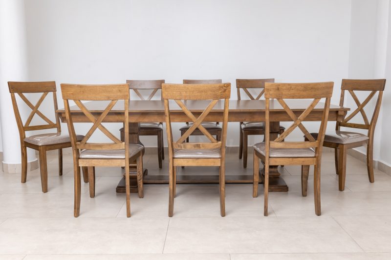 achilles dining table + 8 chairs