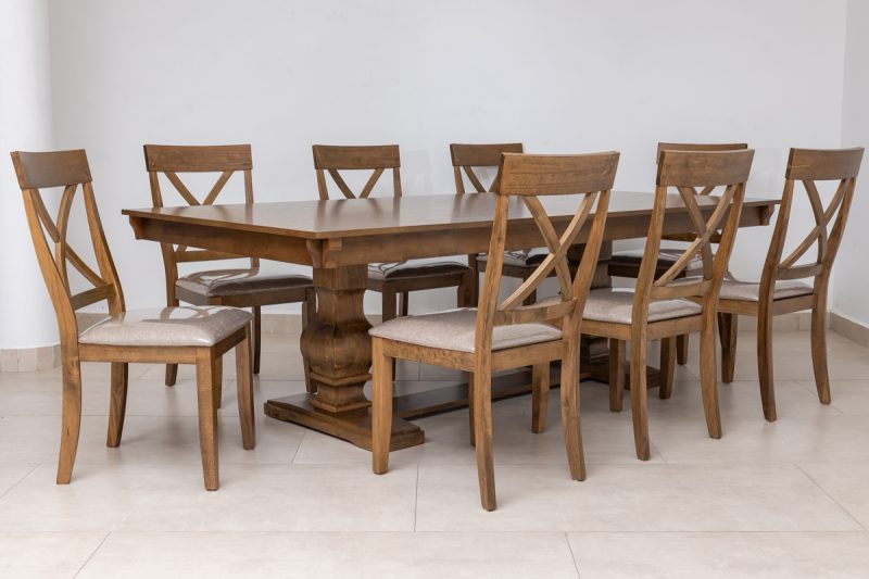 achilles dining table + 8 chairs