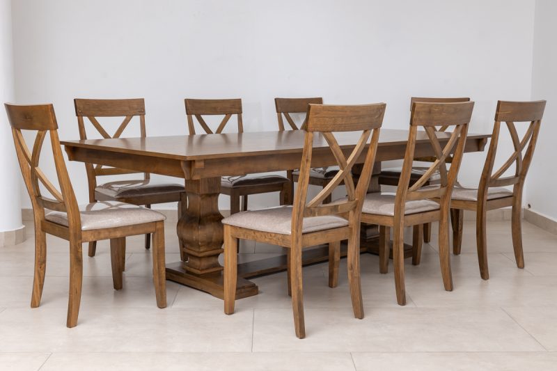 achilles dining table + 8 chairs