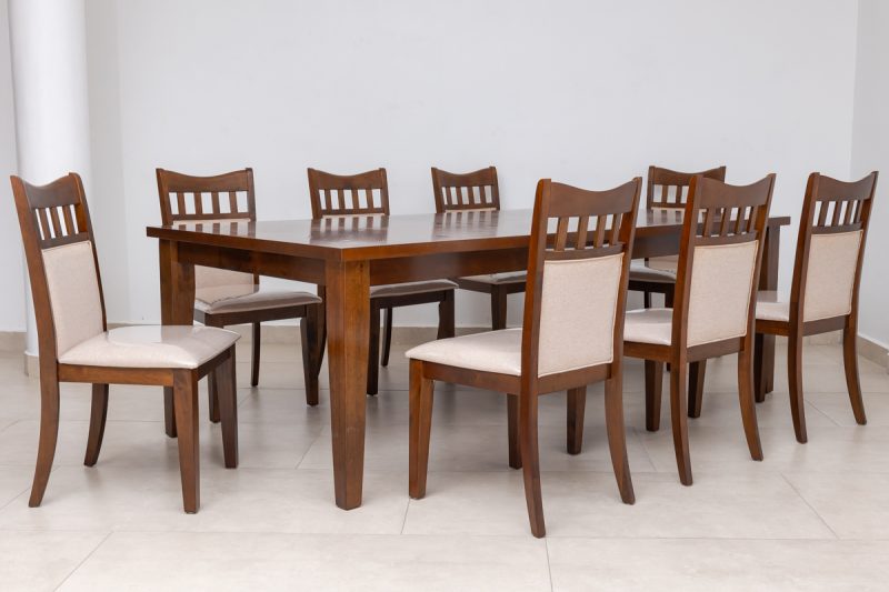 bayan dining table + 8 chairs