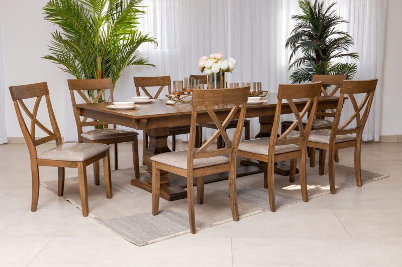 achilles dining table + 8 chairs