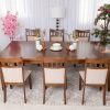 bayan dining table + 8 chairs