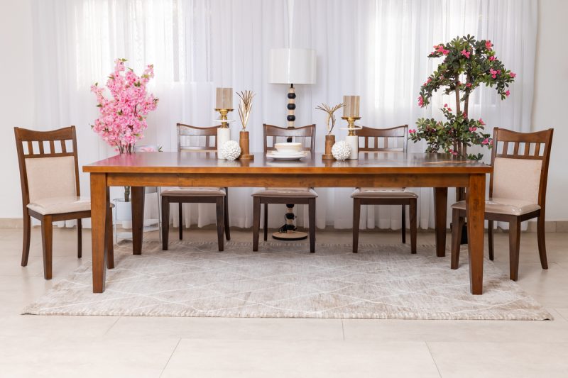 bayan dining table + 8 chairs