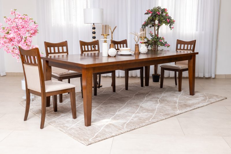 bayan dining table + 8 chairs