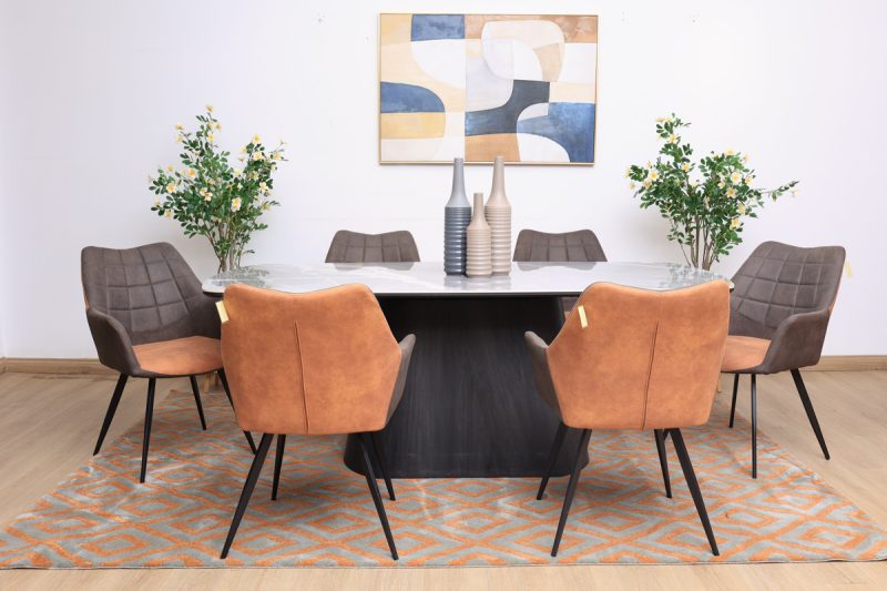 mosco dining table + 6 prata chairs