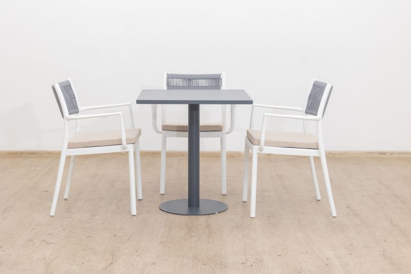 elliot outdoor dining table + 4 sloan chairs