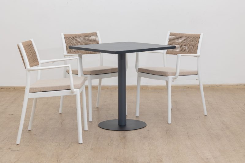 elliot outdoor dining table + 4 sloan chairs