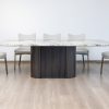 imperial dining table + 6 helix chairs