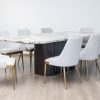 imperial dining table + 6 helix chairs