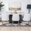 imperial dining table + 6 helix chairs