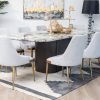 imperial dining table + 6 helix chairs