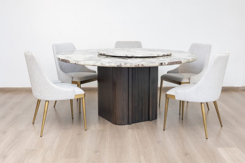 imperial dining table + 6 chairs