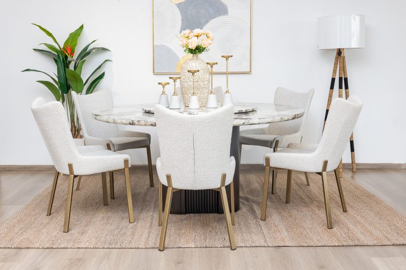 imperial dining table + 6 chairs