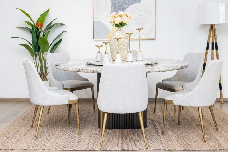 imperial dining table + 6 chairs