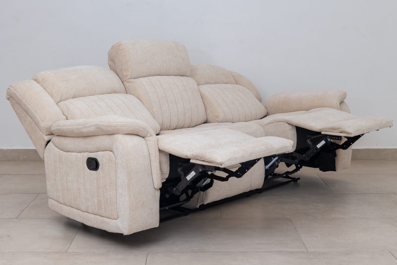 flora 7 seater fabric recliner sofa (3+2+1+1)