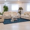 flora 7 seater fabric recliner sofa (3+2+1+1)