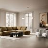 braylen fabric corner sofa + 2 accent chairs