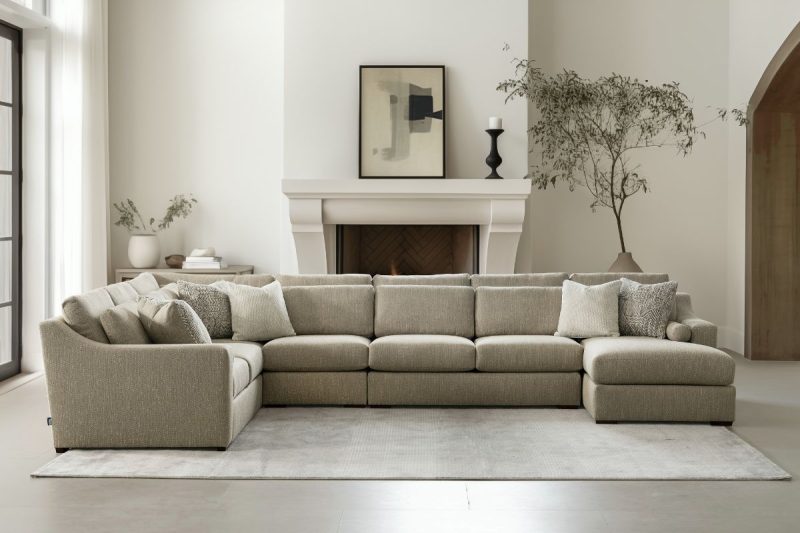 merona fabric corner sofa