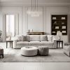 phillipe 7 seater fabric sofa (3+2+1+1) + 2 ottomans