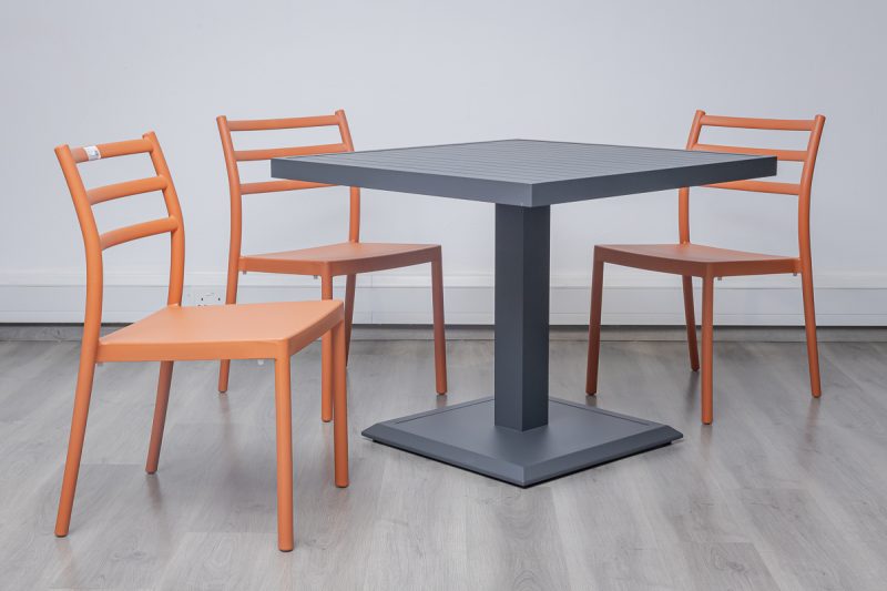 ghana outdoor dining table + 4 trent chairs
