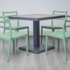 accra outdoor dining table + 4 trent chairs