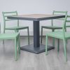 accra outdoor dining table + 4 trent chairs