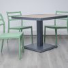 accra outdoor dining table + 4 trent chairs