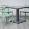 accra outdoor dining table + 4 trent chairs