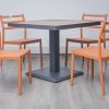 accra outdoor dining table + 4 trent chairs