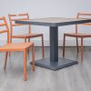 accra outdoor dining table + 4 trent chairs