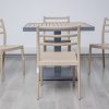 accra outdoor dining table + 4 trent chairs