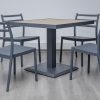 accra outdoor dining table + 4 trent chairs