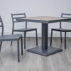 accra outdoor dining table + 4 trent chairs