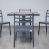 accra outdoor dining table + 4 trent chairs