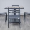 accra outdoor dining table + 4 trent chairs