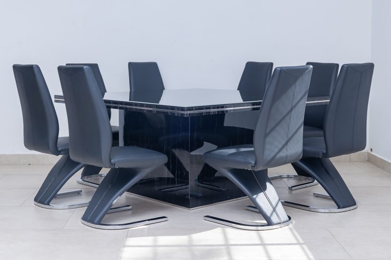 divano dining table + 8 chairs