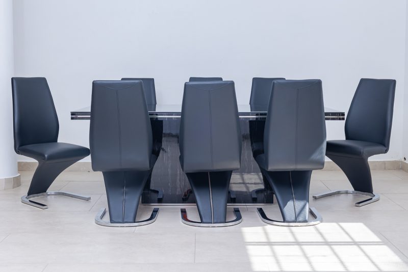 divano dining table + 8 chairs