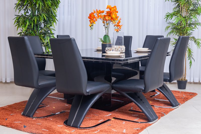 divano dining table + 8 chairs