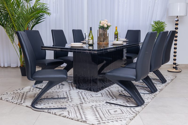 divano dining table + 8 chairs