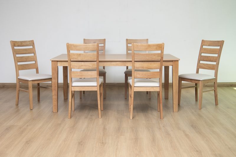 shila dining table + 6 chairs