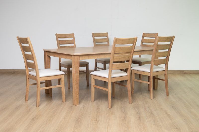 shila dining table + 6 chairs
