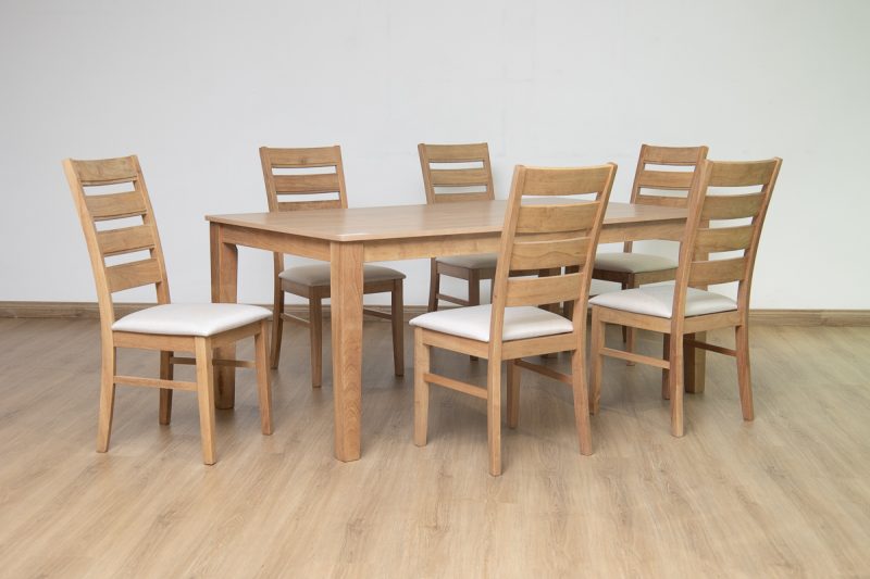 shila dining table + 6 chairs