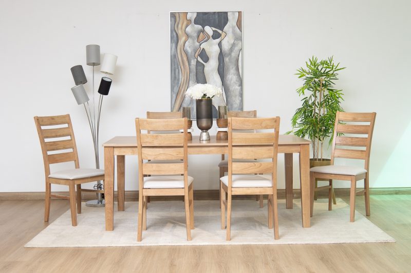 shila dining table + 6 chairs