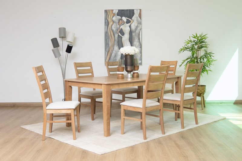 shila dining table + 6 chairs