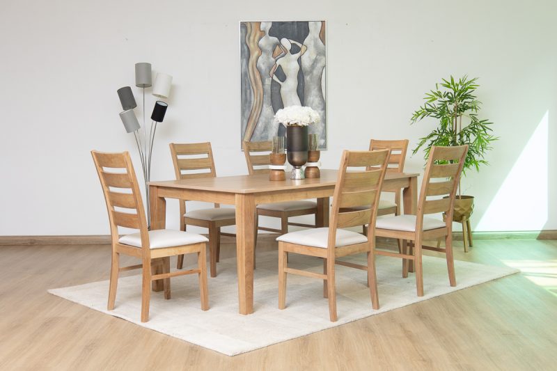 shila dining table + 6 chairs