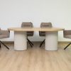 jasmine dining table + 6 brinkley chairs